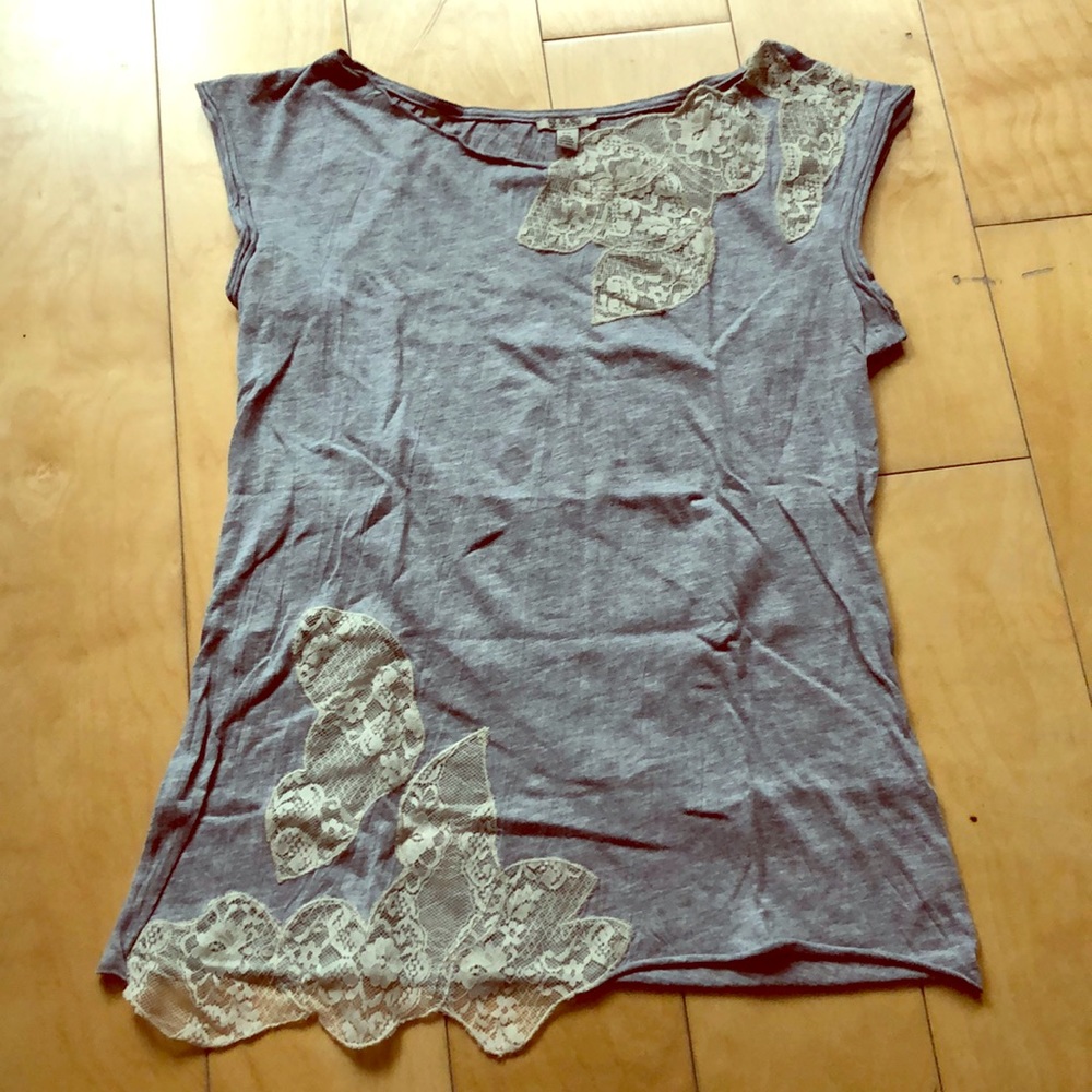 Anthropologie Lace Tee size S